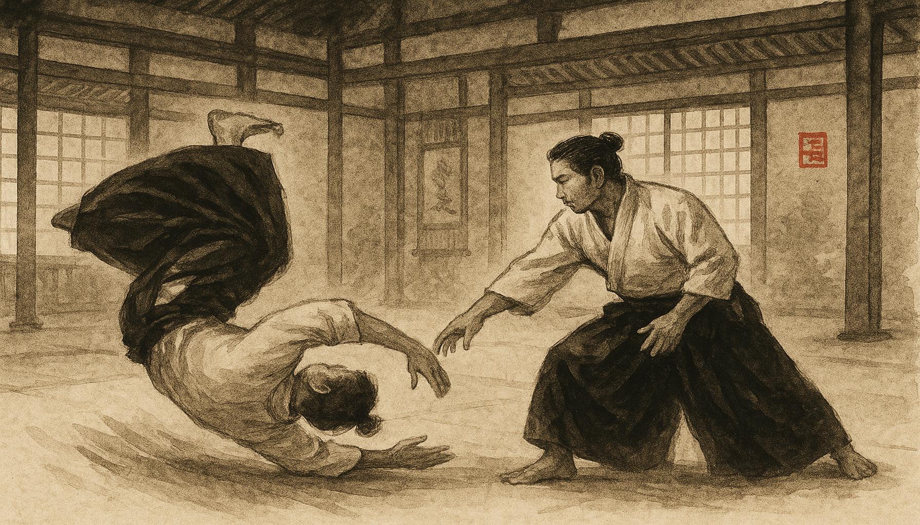 Image illustrant la pratique de l'Aïkido