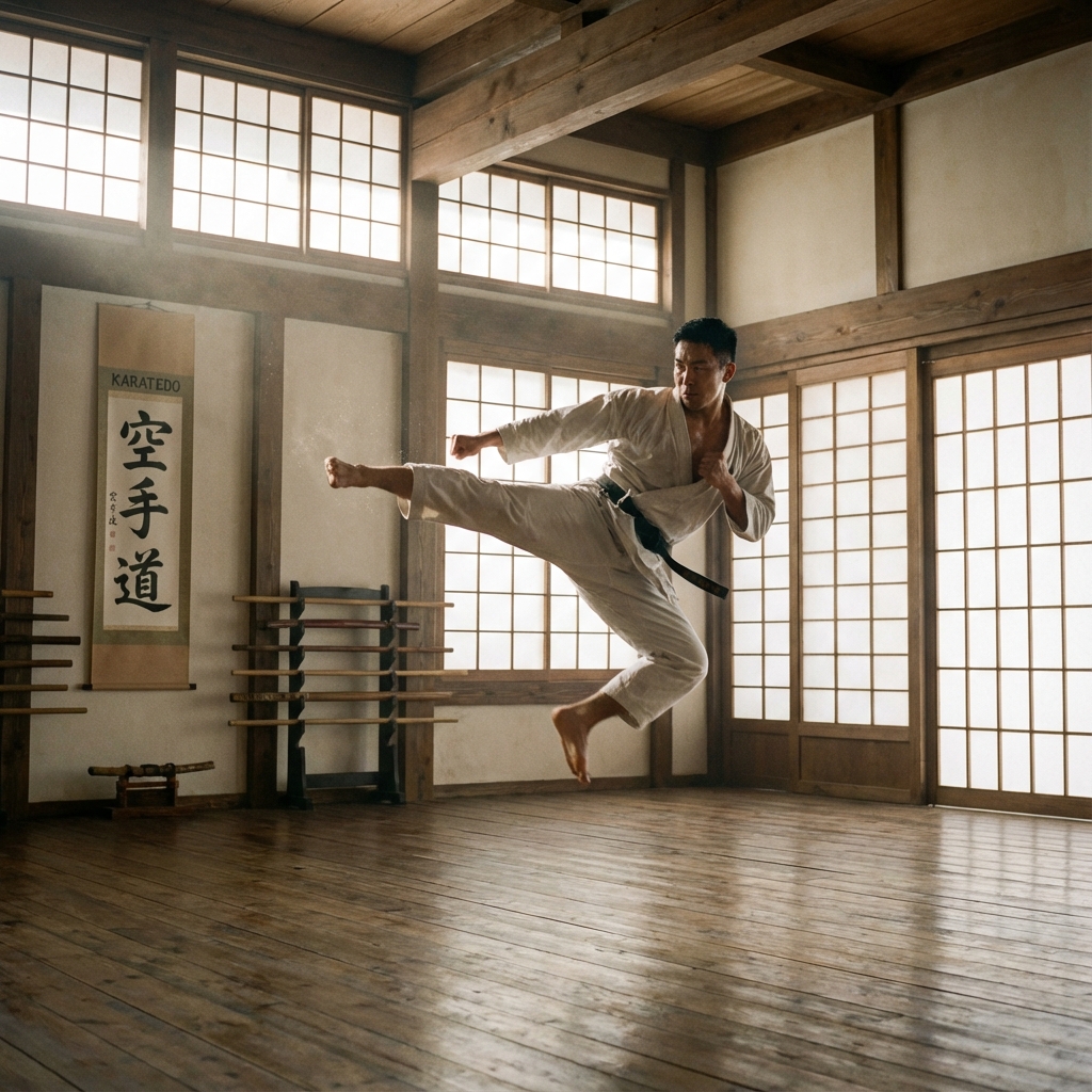 Image illustrant la pratique du Karatedo