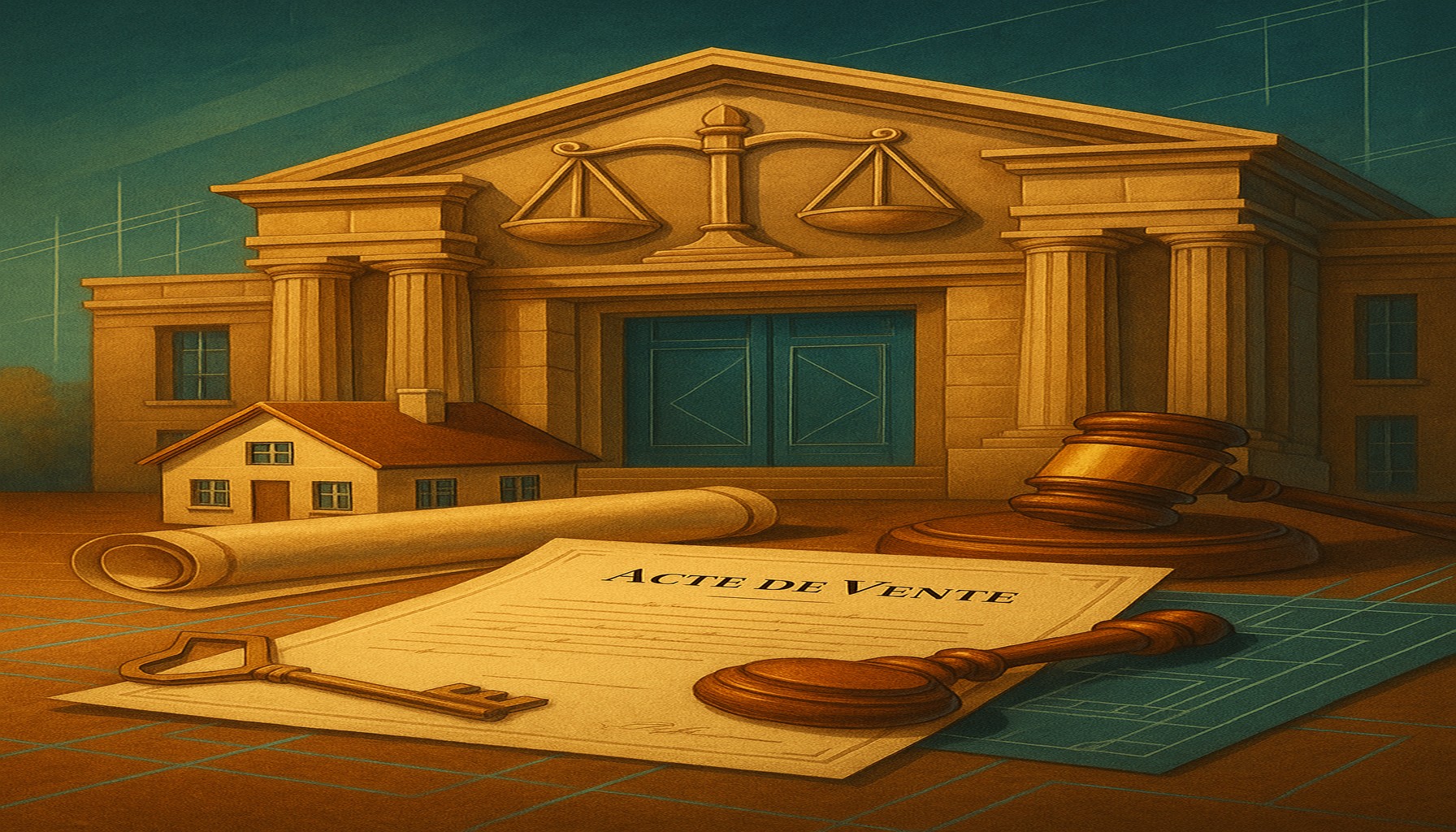 Image illustrant le droit immobilier, des maisons et des contrats