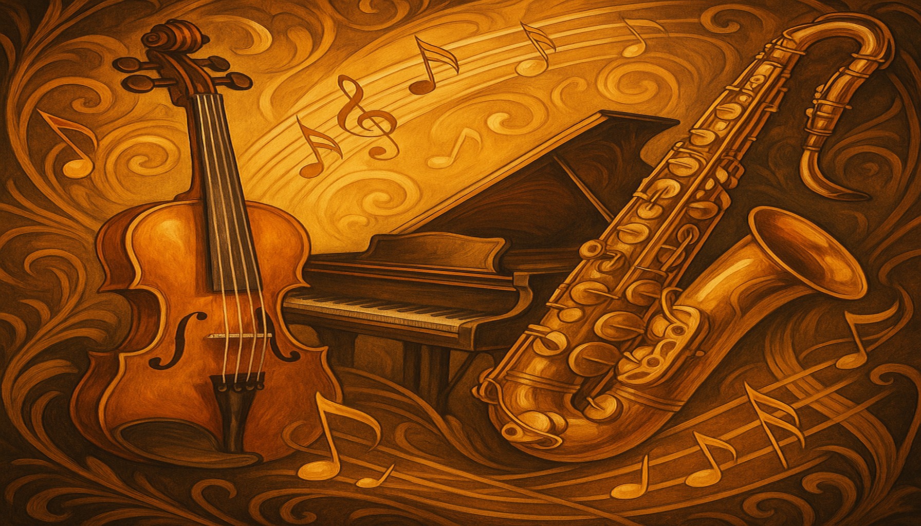 Image illustrant la musique, le chant et les instruments