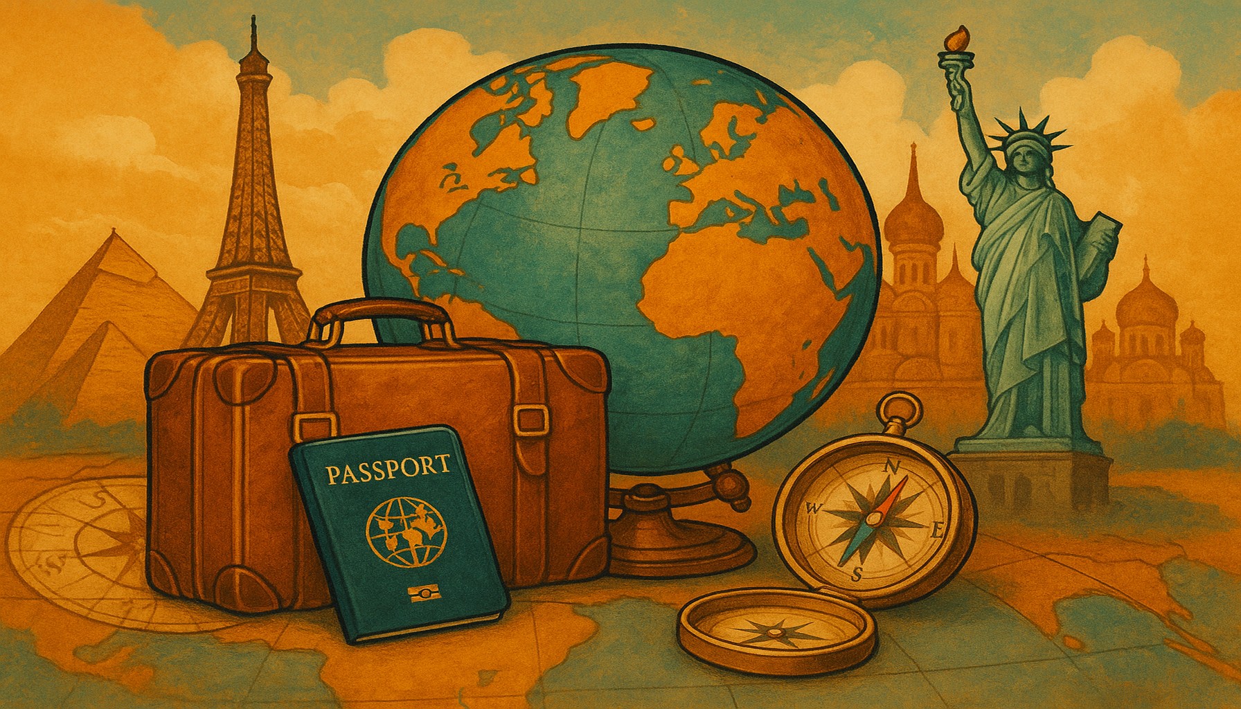 Image illustrant le voyage, l'aventure et la découverte du monde