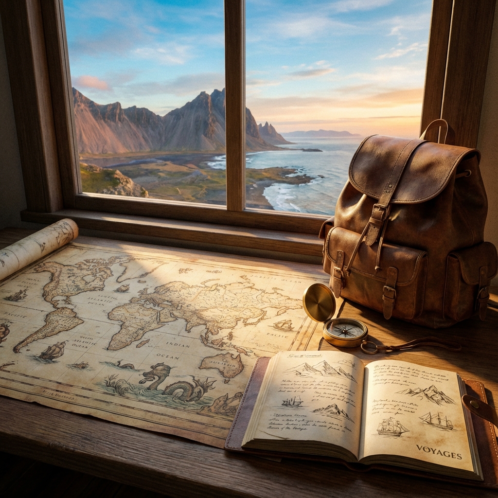 Image illustrant le voyage, l'aventure et la découverte du monde